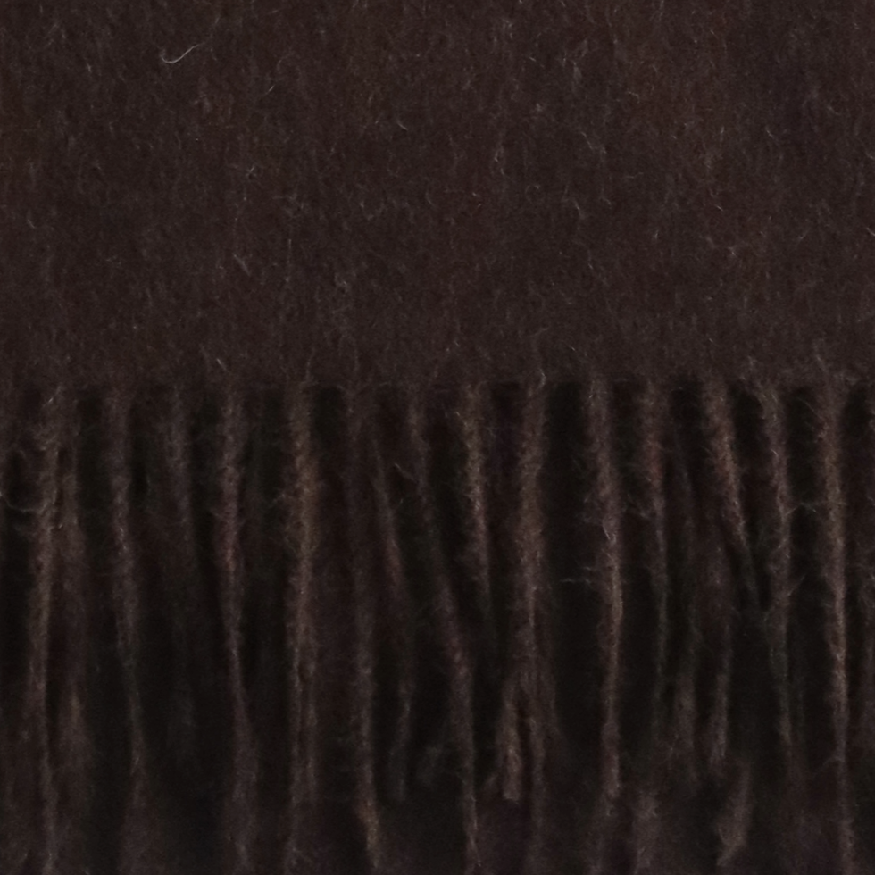 pflknitwear.com Unisex royal alpaca scarf, solid color chocolate brown with fringes. pflknitwear.com Unisex royal alpaca scarf, solid color chocolate brown with fringes.