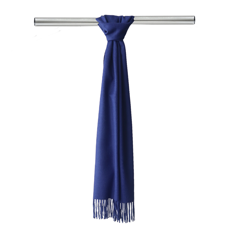 pflknitwear.com Unisex royal alpaca scarf, solid color blue with fringes. pflknitwear.com Unisex royal alpaca scarf, solid color blue with fringes.