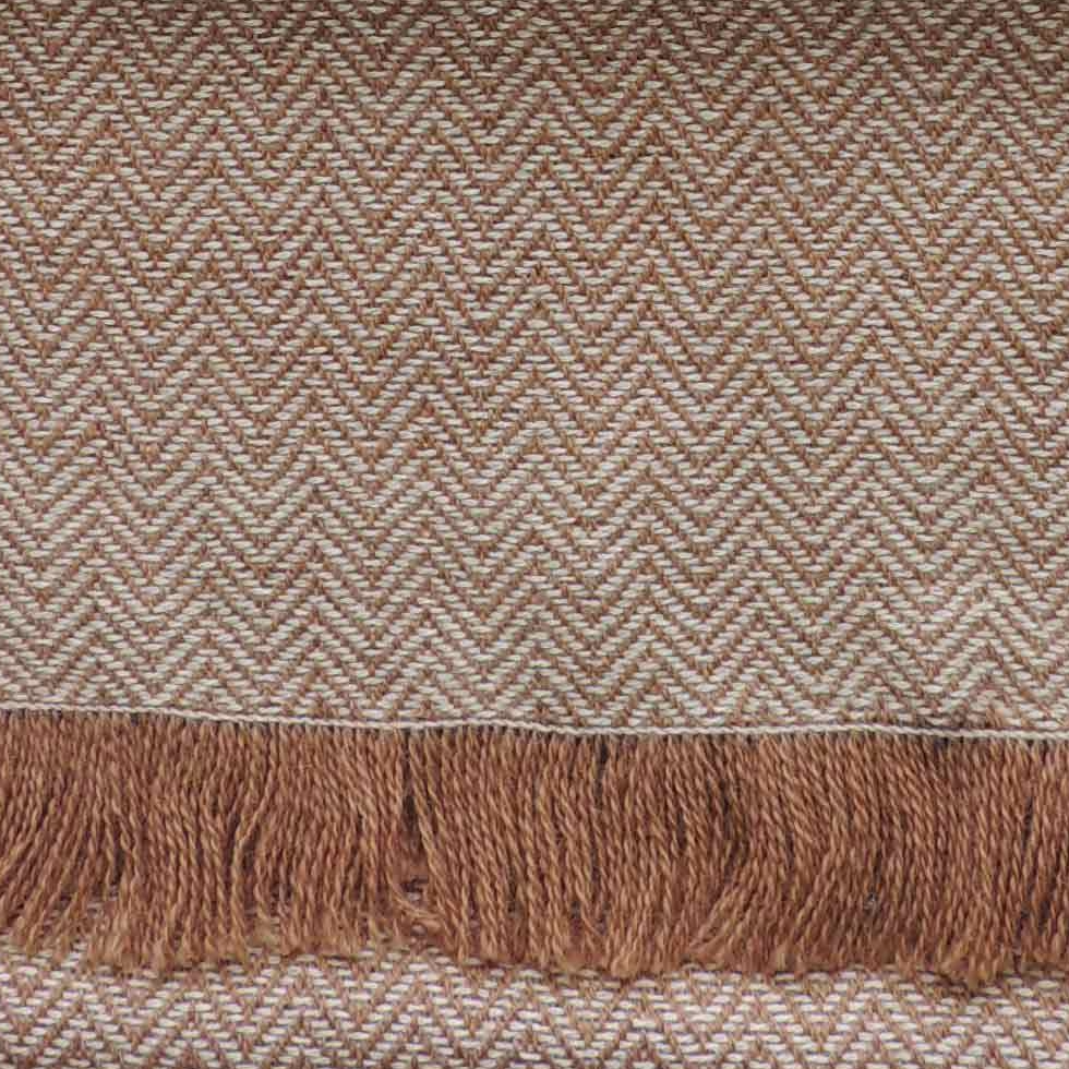 pflknitwear.com Men scarf, hand woven scarf with herringbone pattern and short fringes, camel / creme white pflknitwear.com Men scarf, hand woven scarf with herringbone pattern and short fringes, camel / creme white