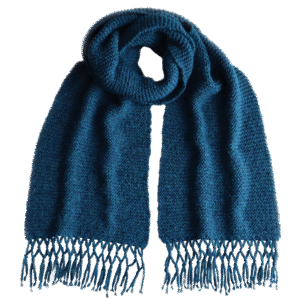 pflknitwear.com Women scarf alpaca / merino wool blend, hand knitted long scarf with knotted fringes