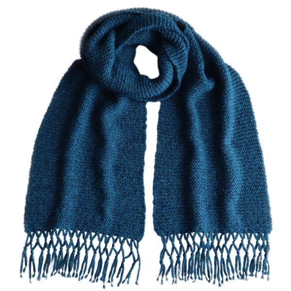 pflknitwear.com Women scarf alpaca / merino wool blend, hand knitted long scarf with knotted fringes