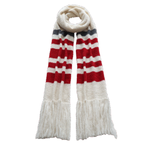 pflknitwear.com Unisex scarf, rib knitted brushed Alpaca Scarf with Long Fringes