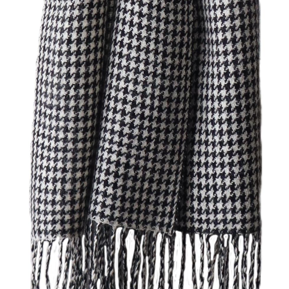 pflknitwear.com Unisex scarf, classic scarf with a traditional houndstooth pattern pflknitwear.com Unisex scarf, classic scarf with a traditional houndstooth pattern