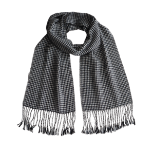 pflknitwear.com Unisex scarf, classic scarf with a traditional houndstooth pattern