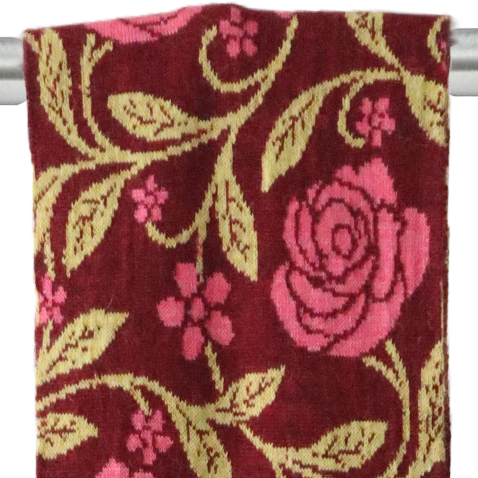 pflknitwear.com Women scarf, 100% baby alpaca, jacquard knitted with flower pattern pflknitwear.com Women scarf, 100% baby alpaca, jacquard knitted with flower pattern