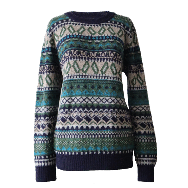 PFL Knitwear Women's alpaca sweater jacquard knitted with classic Norwegian pattern.