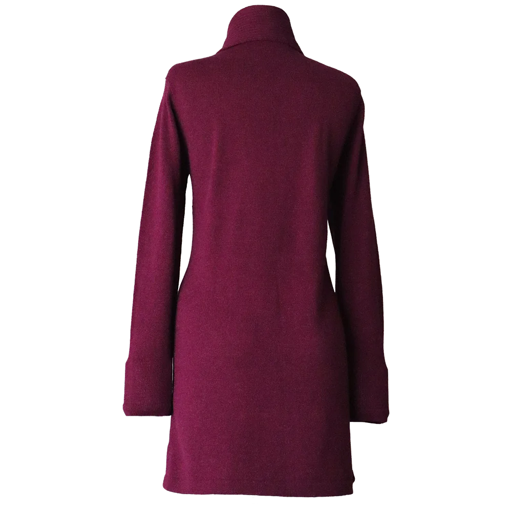 Shawl collar cardigan Royal Alpaca 100%, fine knitted lightweight, color Plum Shawl collar cardigan Royal Alpaca 100%, fine knitted lightweight, color Plum