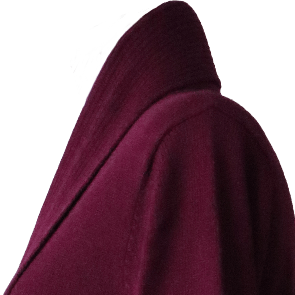 Shawl collar cardigan Royal Alpaca 100%, fine knitted lightweight, color Plum