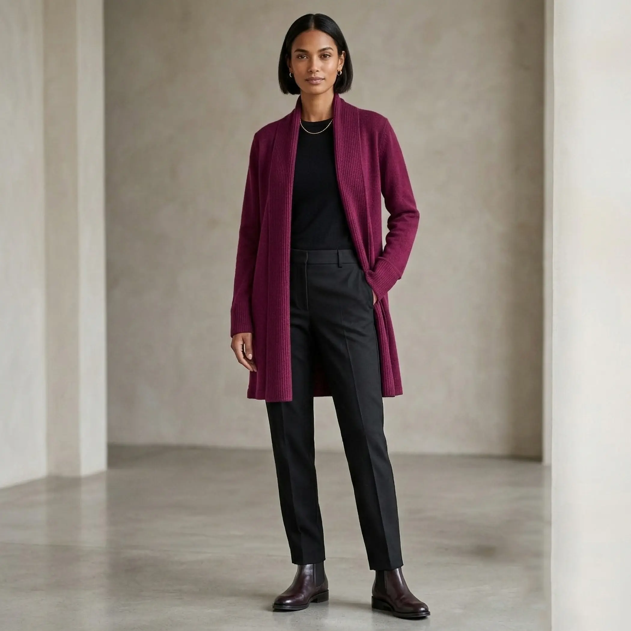 Shawl collar cardigan Royal Alpaca 100%, fine knitted lightweight, color Plum Shawl collar cardigan Royal Alpaca 100%, fine knitted lightweight, color Plum