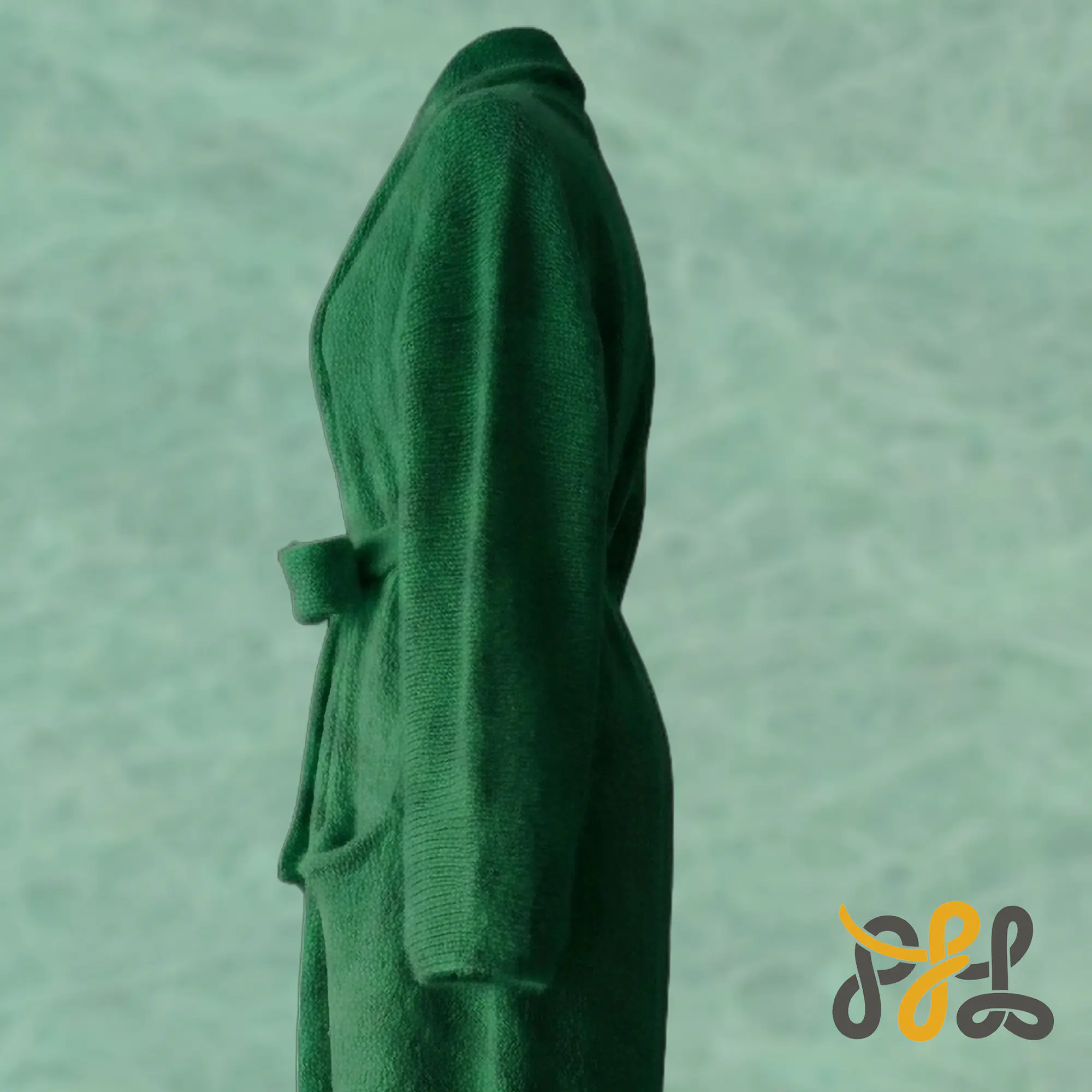 Cardigan Coat Suri Alpaca Oversized Shawl Collar Hand Knitted color Green. Made in Peru by PFL knitwear Cardigan Coat Suri Alpaca Oversized Shawl Collar Hand Knitted color Green. Made in Peru by PFL knitwear