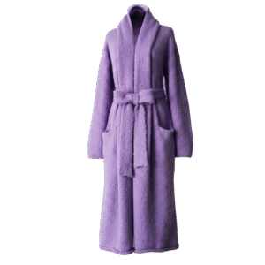 Cardigan Coat Suri Alpaca Oversized Shawl Collar Hand Knitted color Lilac. Made in Peru by PFL knitwear
