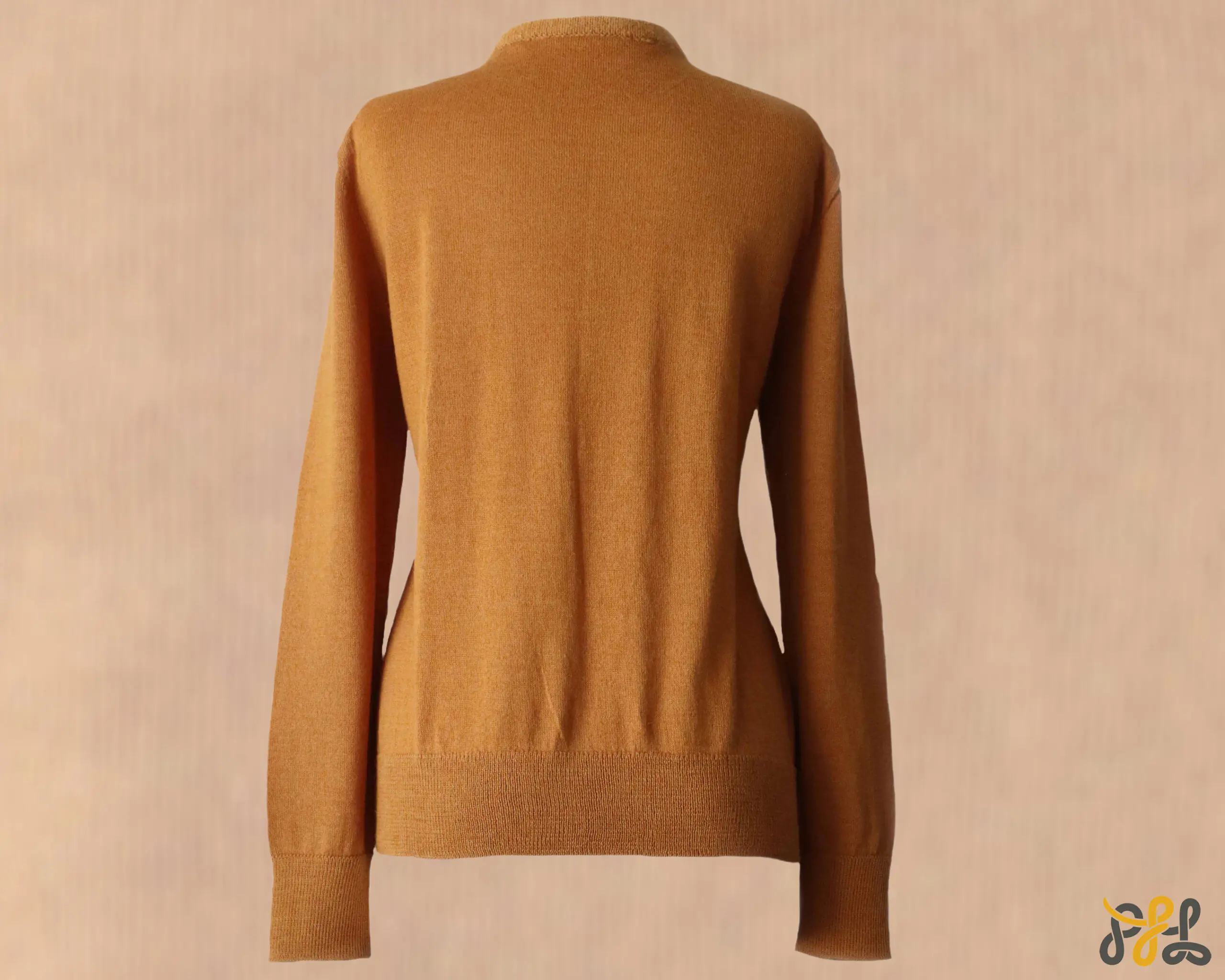 Cardigan baby alpaca, vest with button closure and crew neck color Ochre. made in Peru by PFL knitwear Cardigan baby alpaca, vest with button closure and crew neck color Ochre. made in Peru by PFL knitwear
