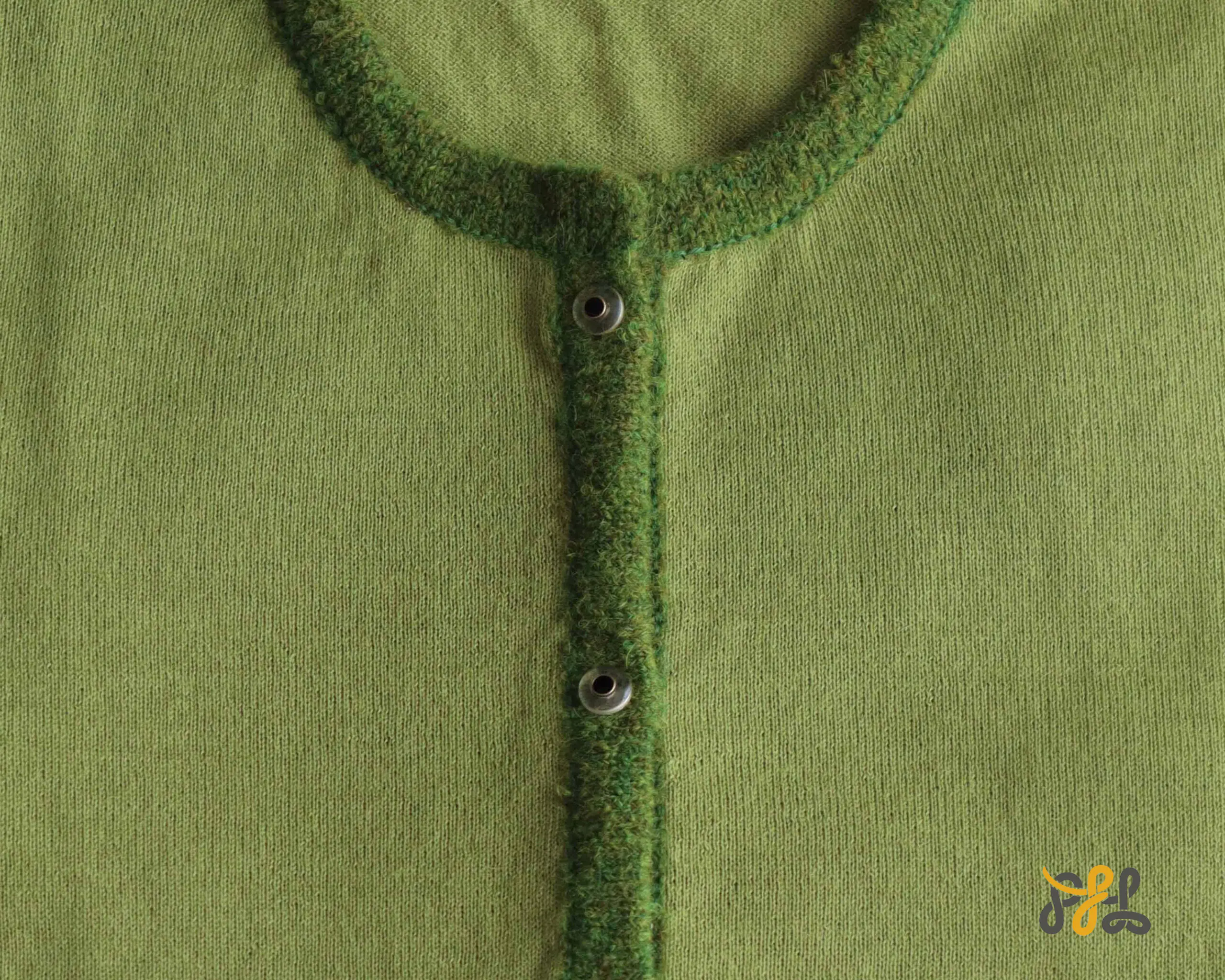 Cardigan baby alpaca, vest with button closure and crew neck color green. made in Peru by PFL knitwear