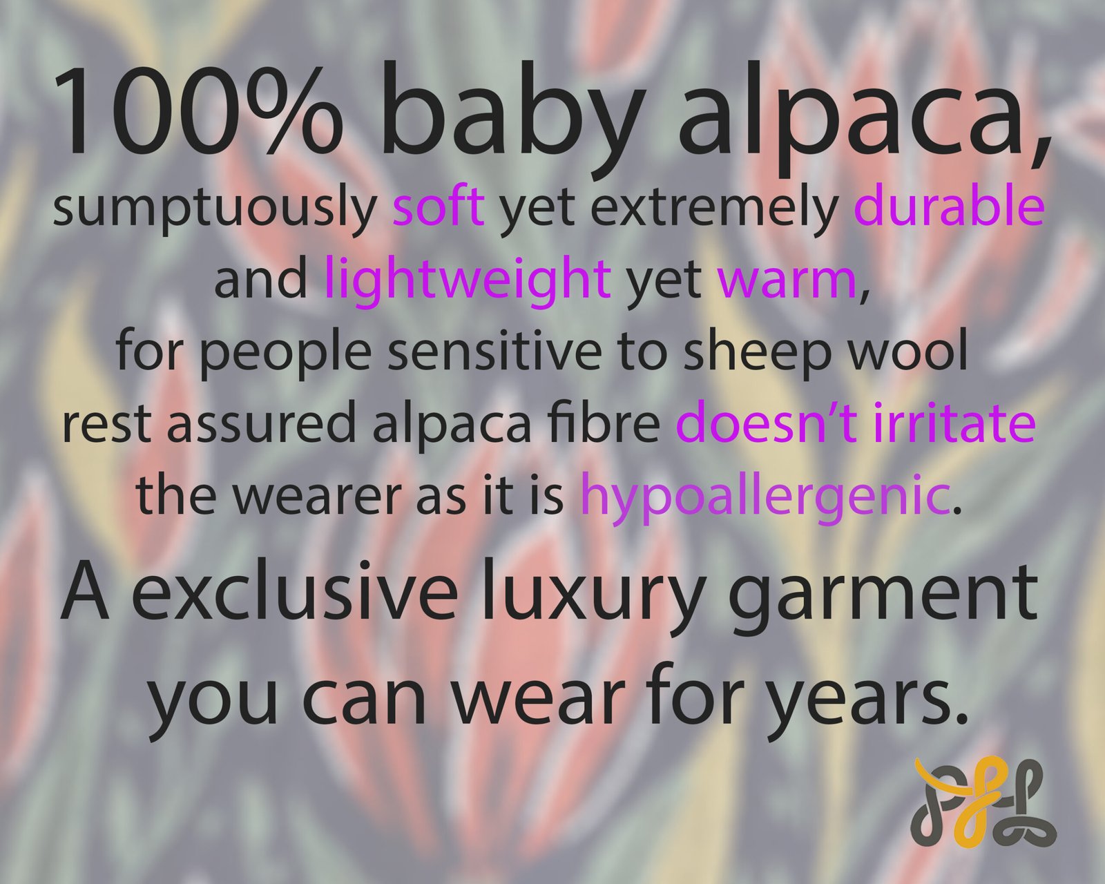 Baby alpaca cardigan with all over color full pattern and crew neck. Made in Peru by PFL knitwear