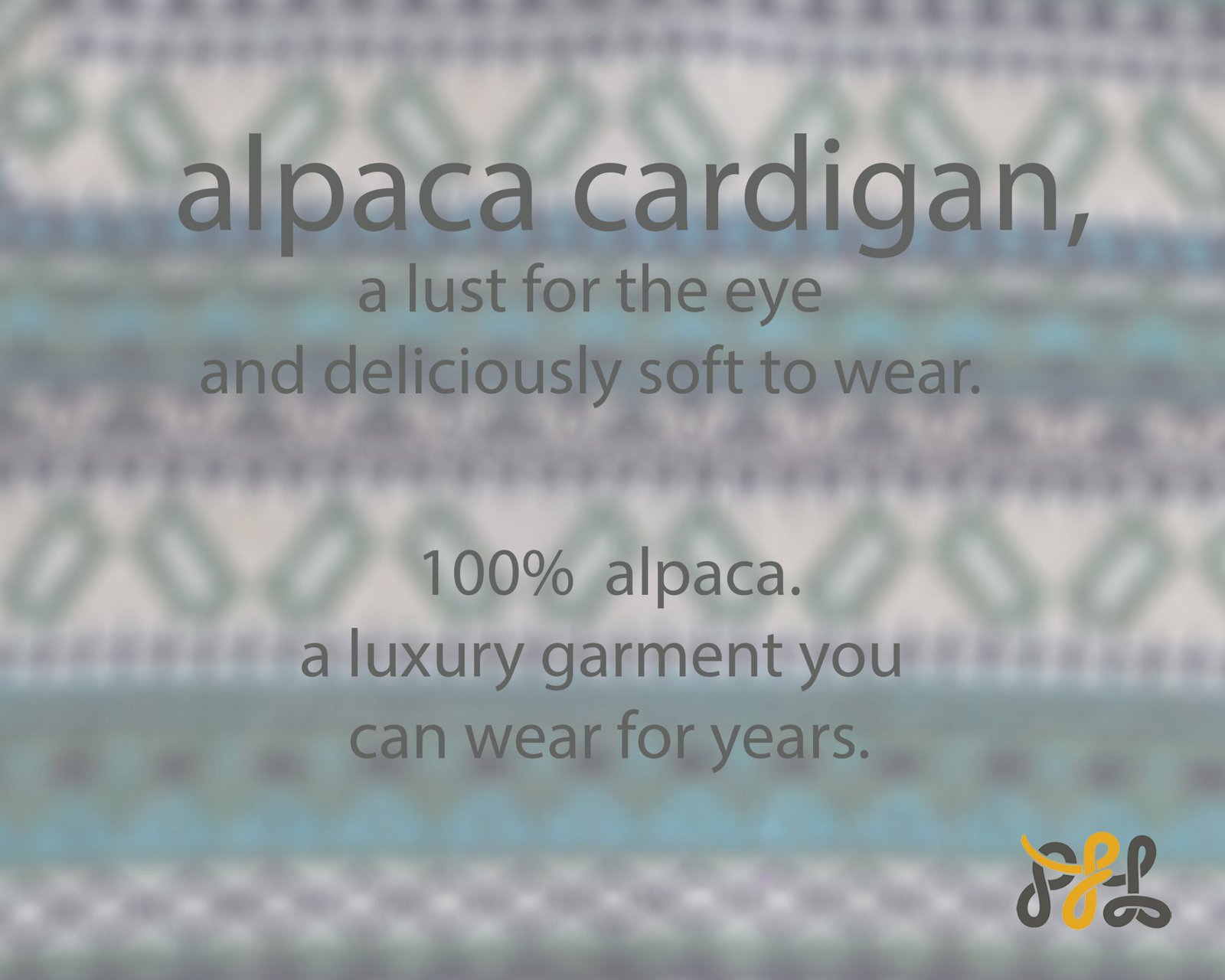 Alpaca cardigan jacquard knitted with all over pattern, crew neck. made in Peru by PFL knitwear