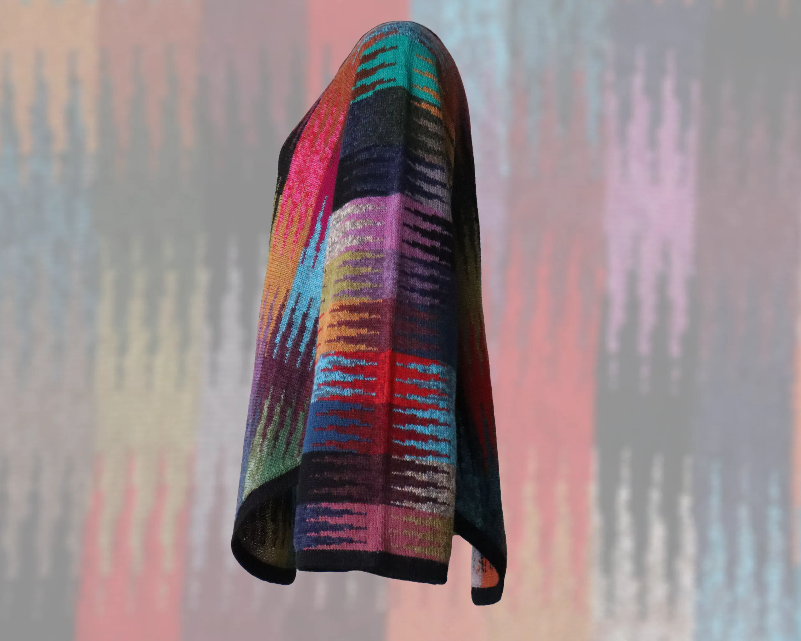 Alpaca sweater, multi color oversized bat wing Sleeve Pullover, Elevated Boho Chic. Made in Peru by PFL knitwear Alpaca sweater, multi color oversized bat wing Sleeve Pullover, Elevated Boho Chic. Made in Peru by PFL knitwear