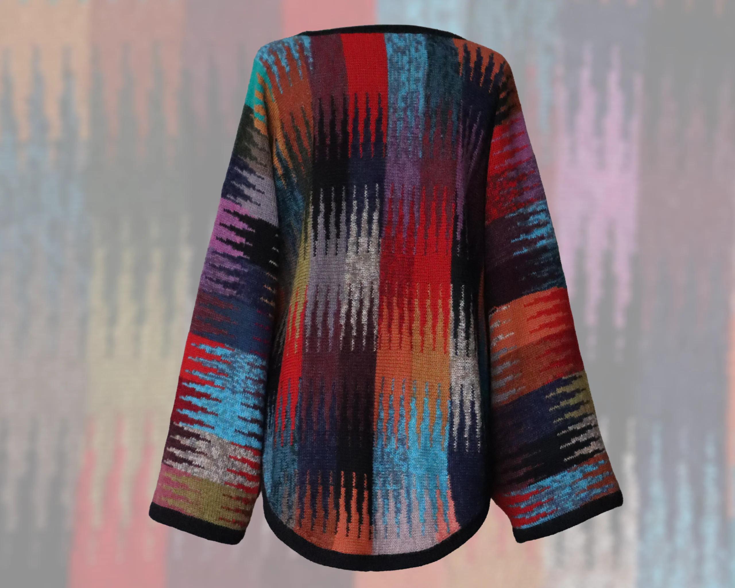 Alpaca sweater, multi color oversized bat wing Sleeve Pullover, Elevated Boho Chic. Made in Peru by PFL knitwear Alpaca sweater, multi color oversized bat wing Sleeve Pullover, Elevated Boho Chic. Made in Peru by PFL knitwear