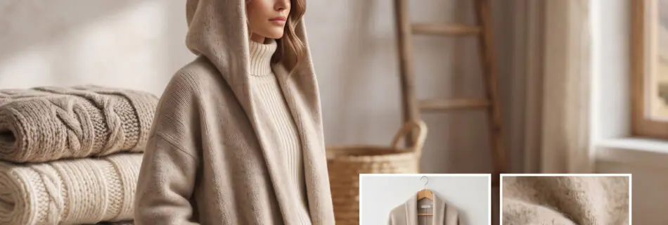 PFL knitwear Ultimate Sale: Alpaca Cardigan - Coats model capote, (NOT-) Hooded. made in Peru