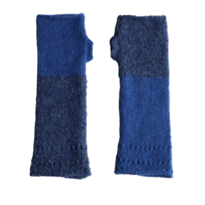 PFLknitwear.com Fingerless Gloves, Soft Brushed, Two-Tone Color Design, Cozy alpaca Hand, Wrist warmers. made in Peru