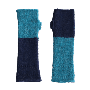 PFLknitwear.com Fingerless Gloves, Soft Brushed, Two-Tone Color Design, Cozy alpaca Hand, Wrist warmers. made in Peru