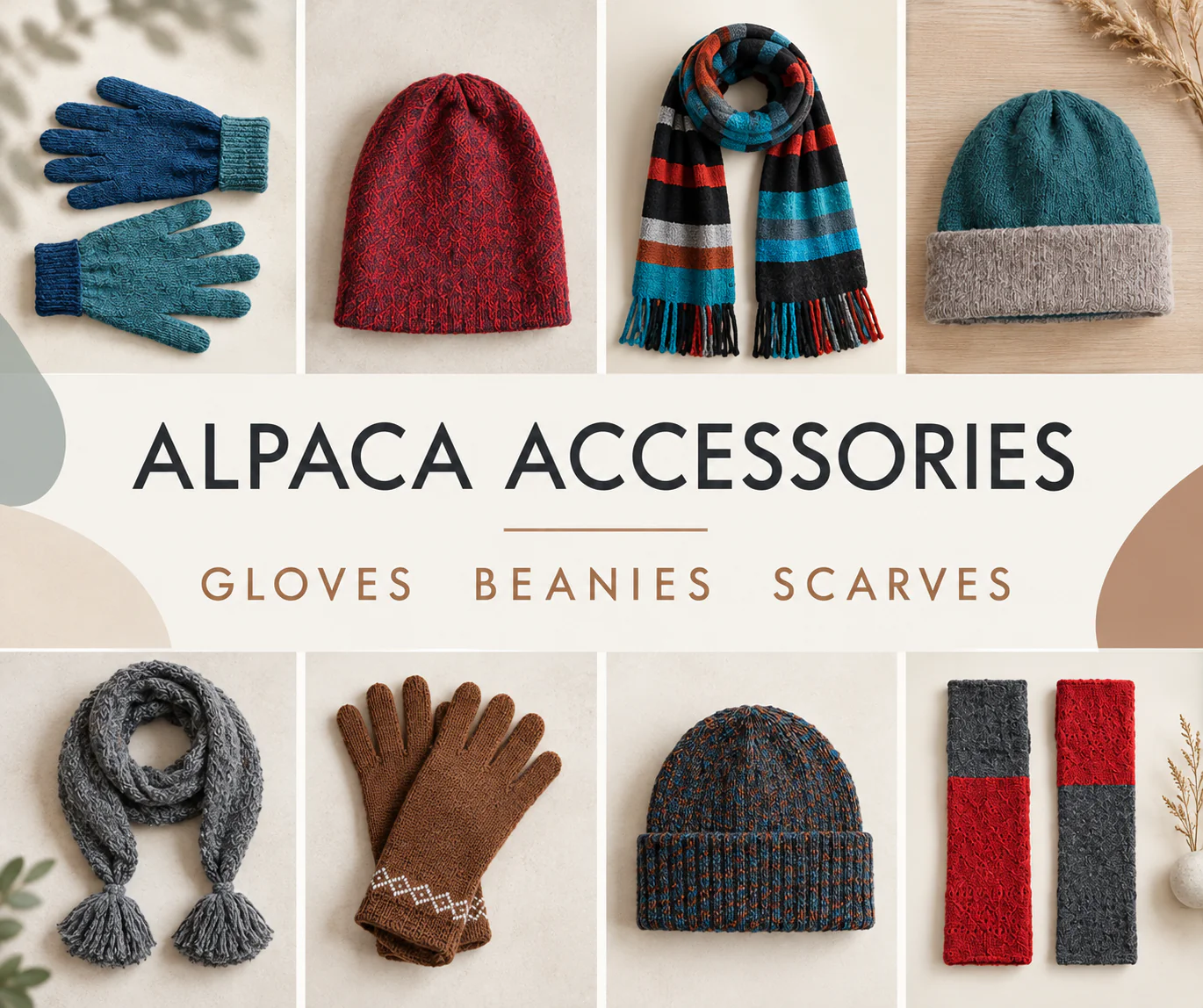 PFLknitwear.com Alpaca fashion accessories, gloves, beanies,scarves made in Peru