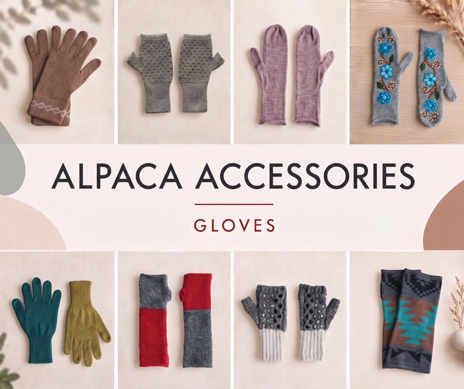 PFLknitwear.com Alpaca fashion accessories, gloves and mittens collection, made in Peru