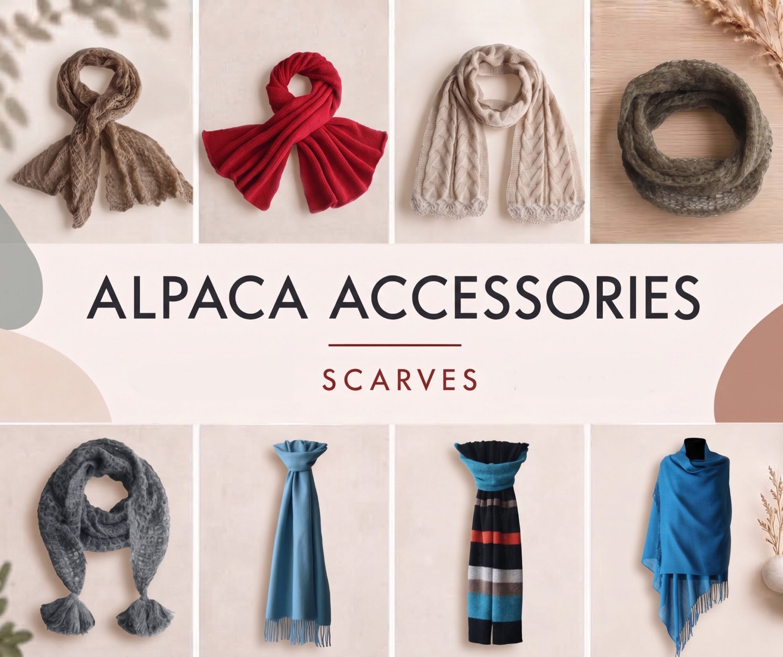 PFLknitwear.com Alpaca fashion accessories, scarves & shawls collection, made in Peru