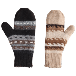 PFlknitwear.com Unisex Mittens, reversible alpaca gloves Double-Knitted Extra Warm 100% Natural made in Peru.