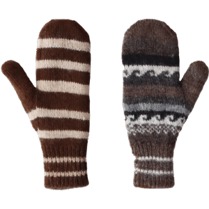 PFLkniwear.com Unisex Mittens, reversible gloves Double-Knitted Extra Warm 100% Natural Alpaca Wool. Made in Peru.
