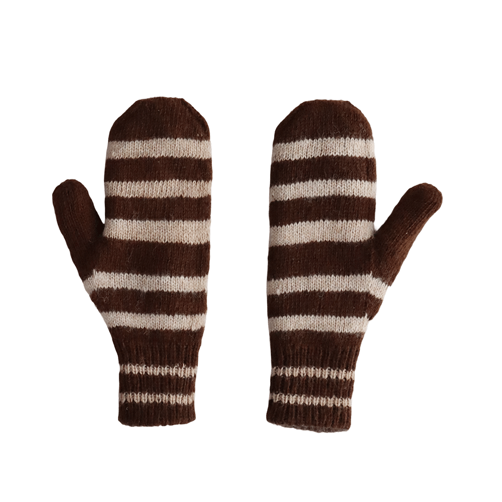 PFLkniwear.com Unisex Mittens, reversible gloves Double-Knitted Extra Warm 100% Natural Alpaca Wool. Made in Peru.